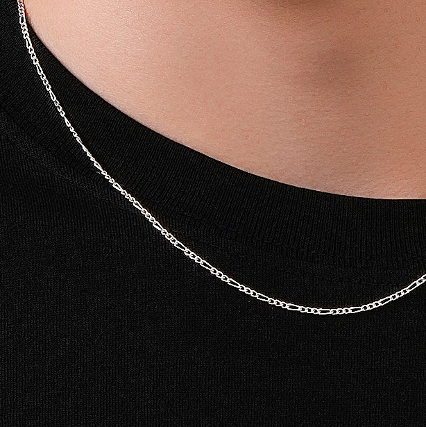 Mens Sterling Silver store Figaro Chain 22