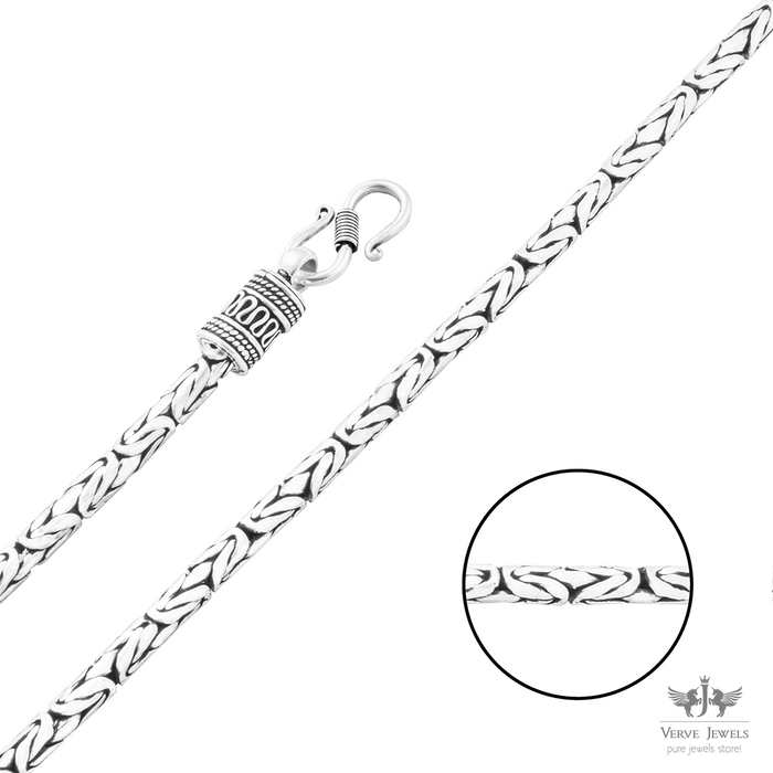 Antique Oxidized Thai Chain 925 Sterling Silver 5mm - Unisex