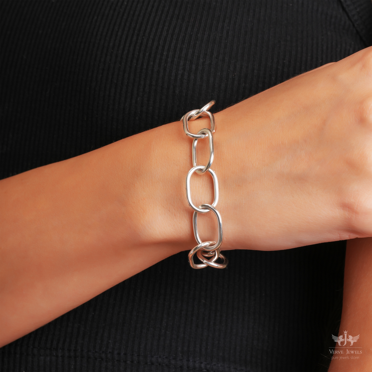 925 Sterling Silver Link Chain Bracelet - Unisex