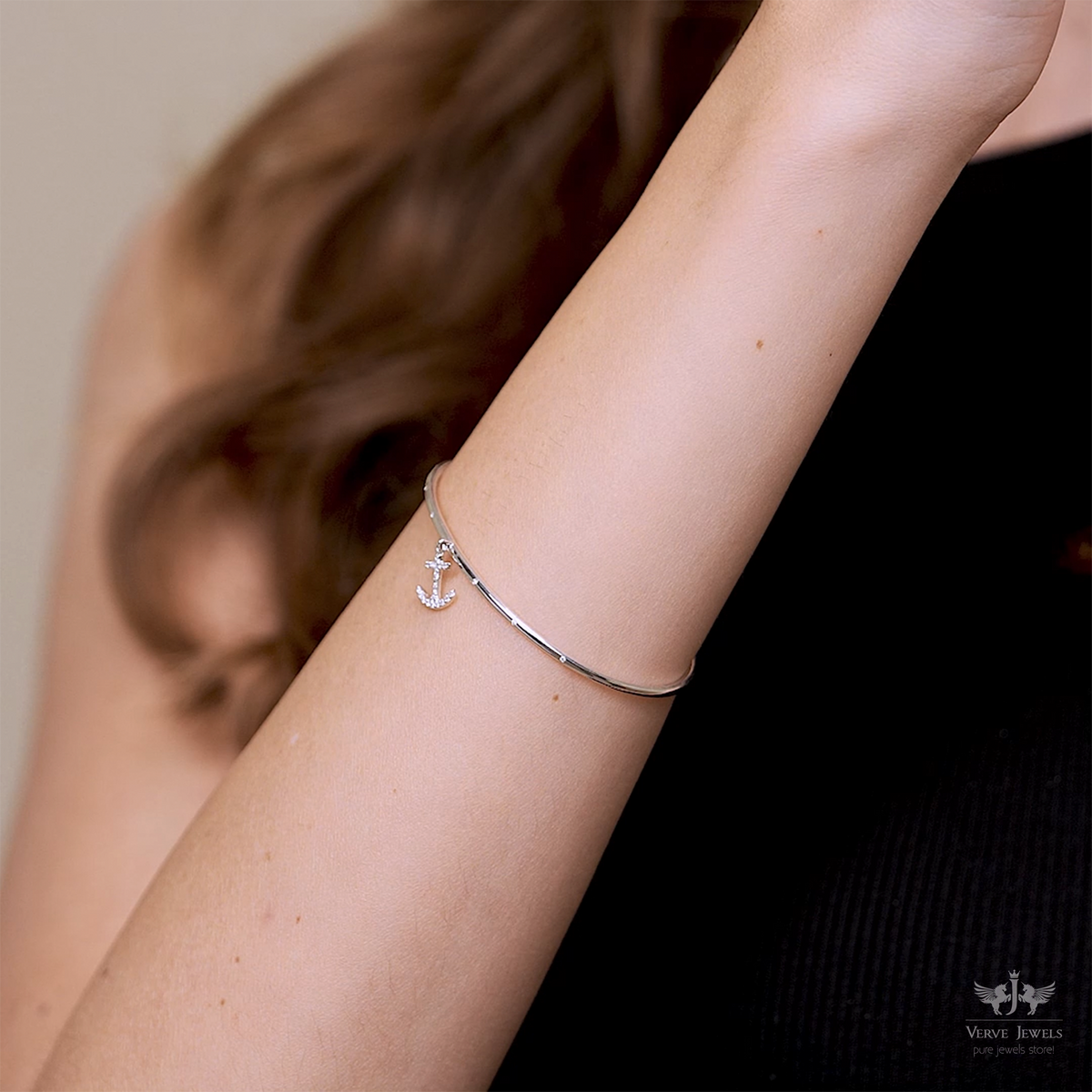 Minimalist 925 Sterling Silver Anchor Bracelet - Unisex