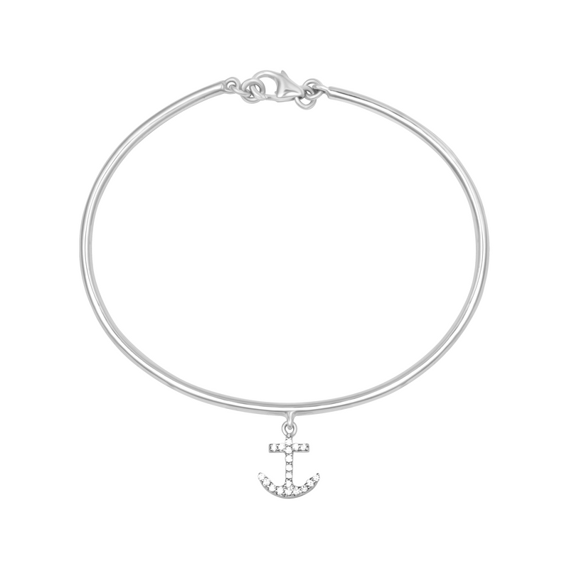 Minimalist 925 Sterling Silver Anchor Bracelet - Unisex