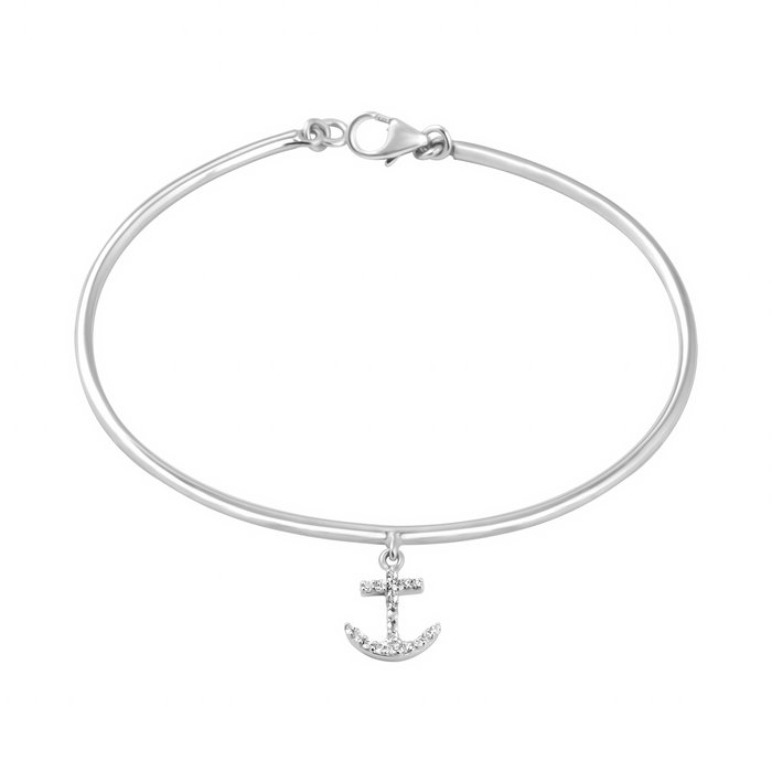 Minimalist 925 Sterling Silver Anchor Bracelet - Unisex