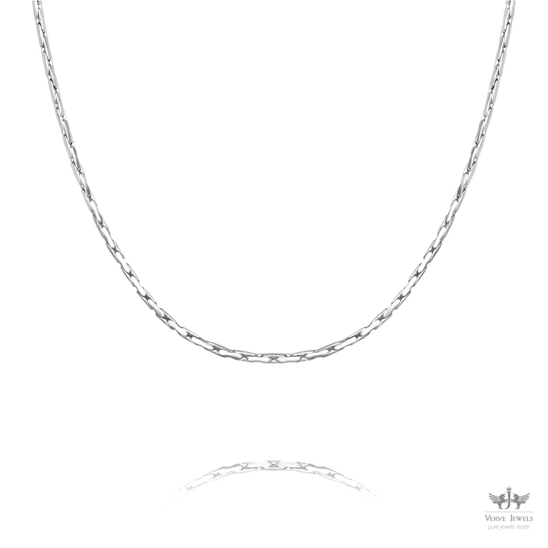 PNR Chain Necklace 925 Sterling Silver 0.8mm - Unisex