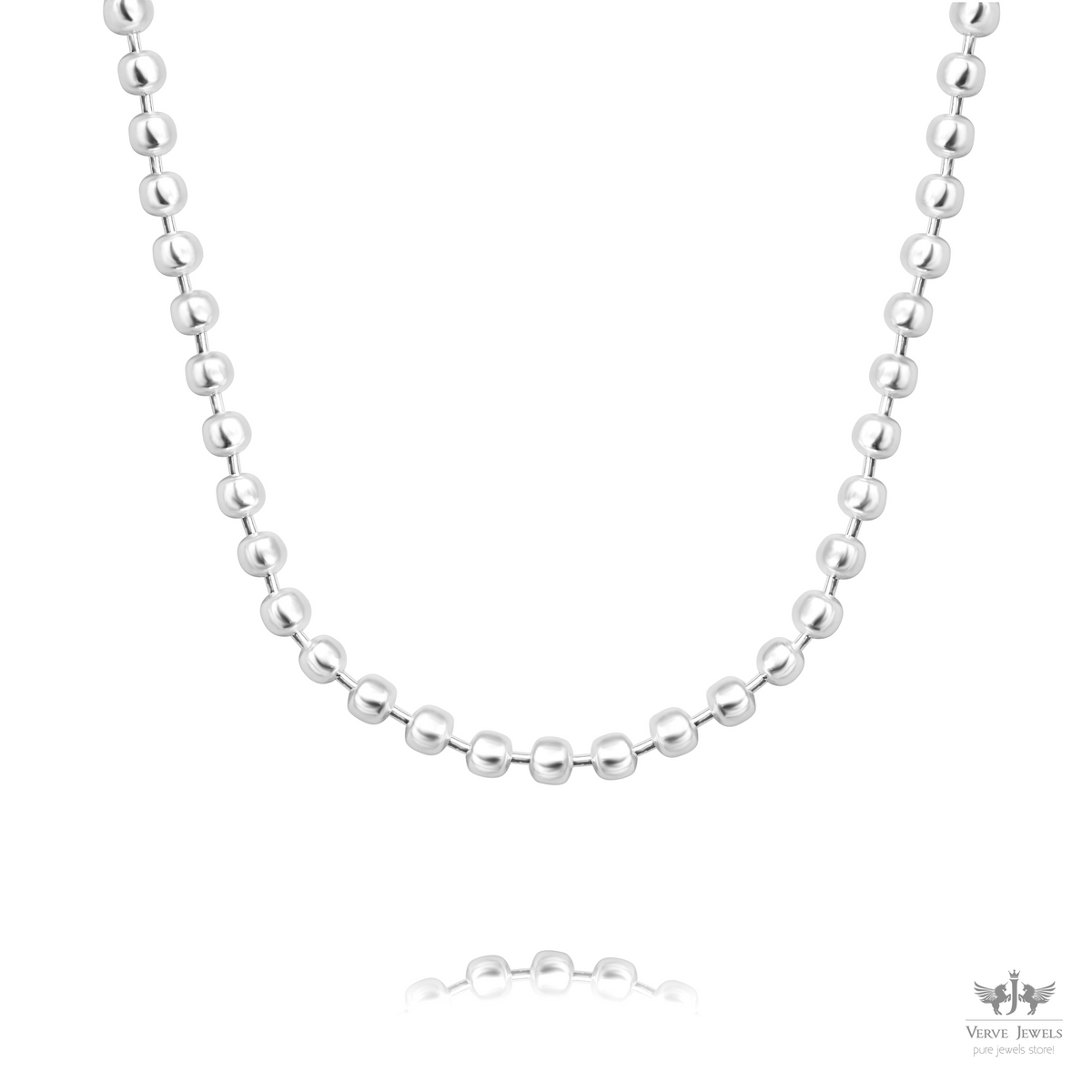 Ball Chain Necklace 925 Sterling Silver 4mm - Men's