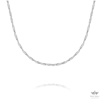 Rope Chain Necklace 925 Sterling Silver 1.4mm - Women's