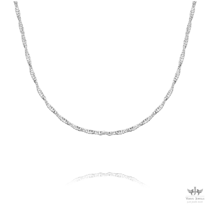 Rope Chain Necklace 925 Sterling Silver 1.4mm - Men's