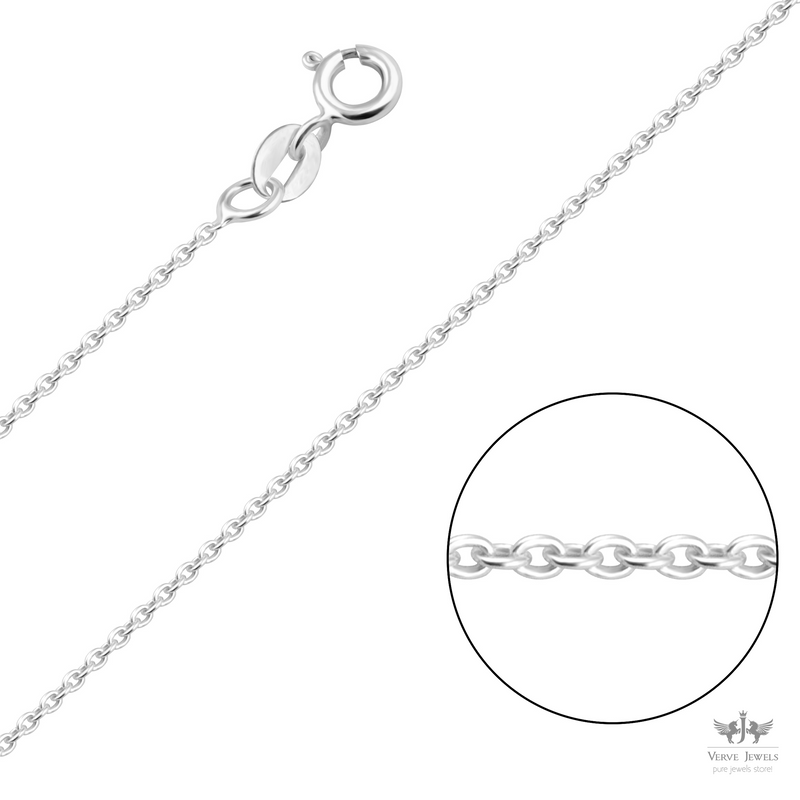 Anchor Chain Necklace 925 Sterling Silver 1.2mm - Women's