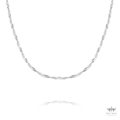 Disco Chain Necklace 925 Sterling Silver 1.6mm - Unisex