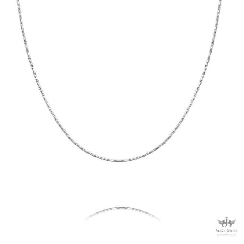 PNR Chain Necklace 925 Sterling Silver 1mm - Men's