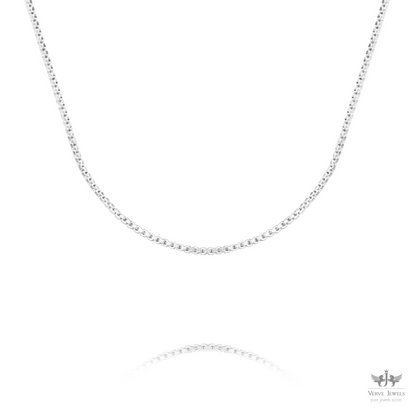 Box Chain Necklace 925 Sterling Silver 0.8mm - Women's