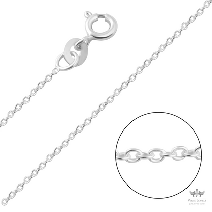 Anchor Chain Necklace 925 Sterling Silver 1mm - Unisex