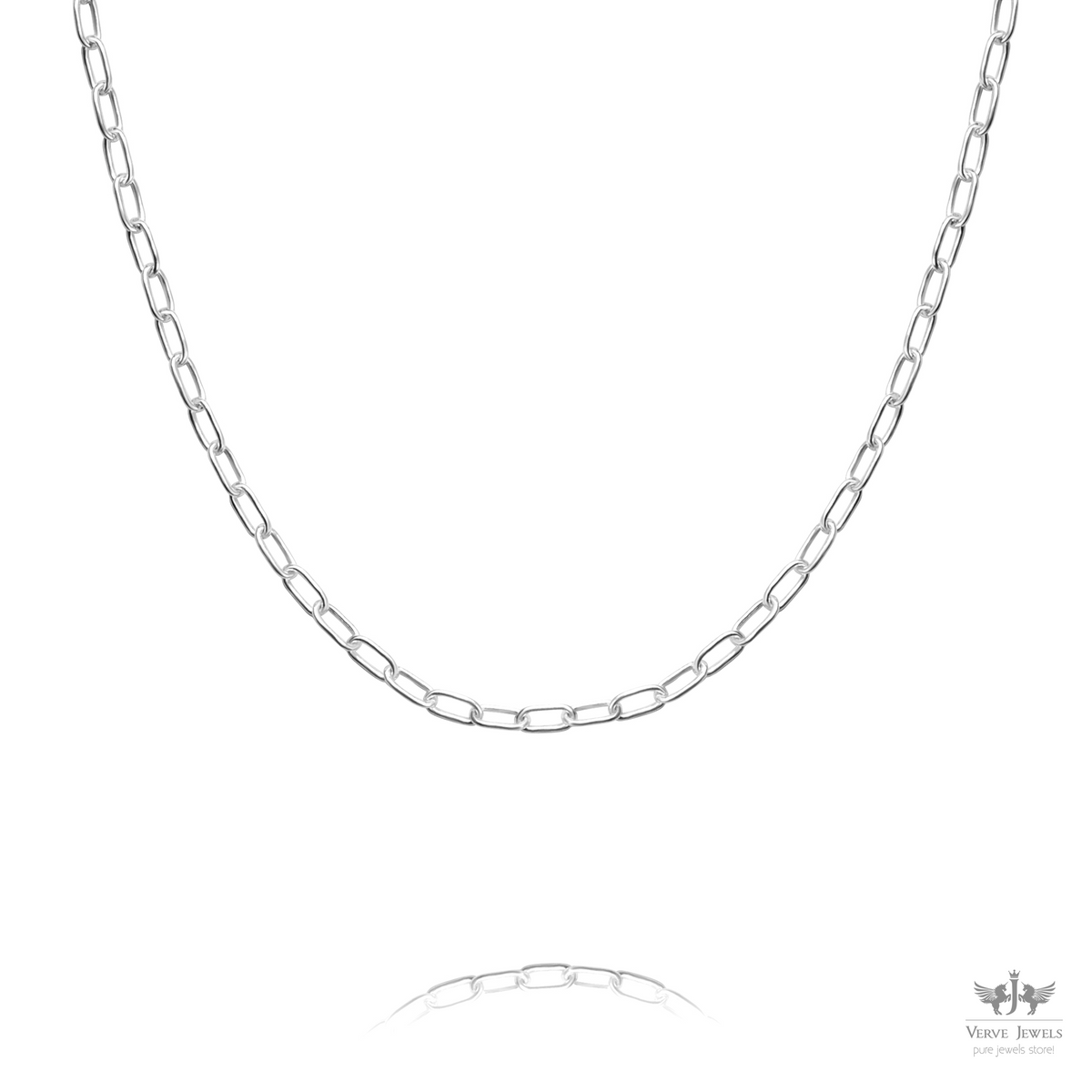 Anchor Long Chain Necklace 925 Sterling Silver 1.6mm - Women's