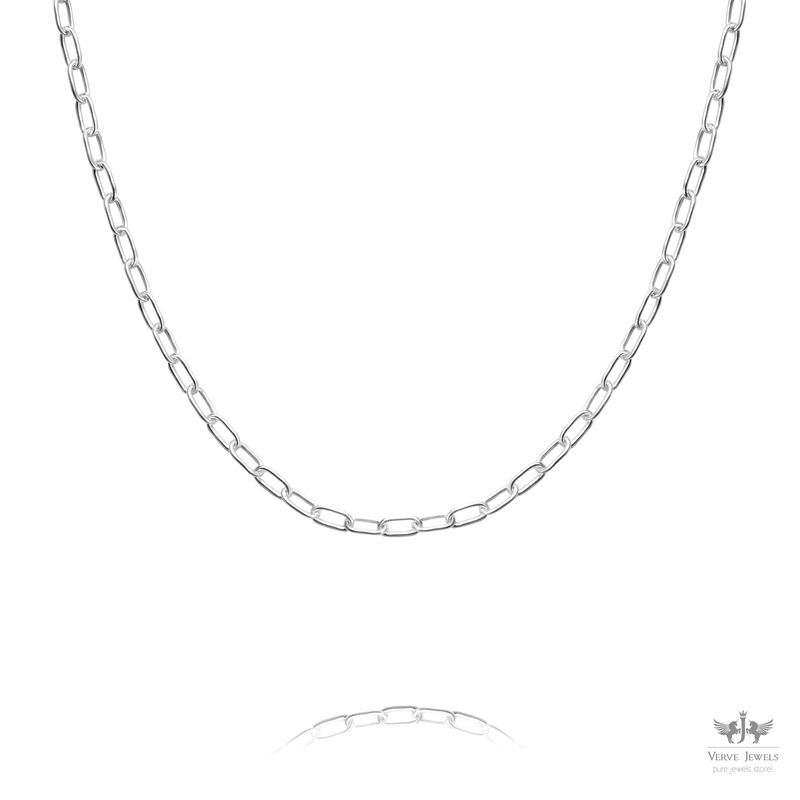 Anchor Long Chain Necklace 925 Sterling Silver 1.6mm - Women's