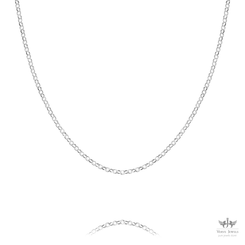 Rolo Chain Necklace 925 Sterling Silver 3.5mm - Women's