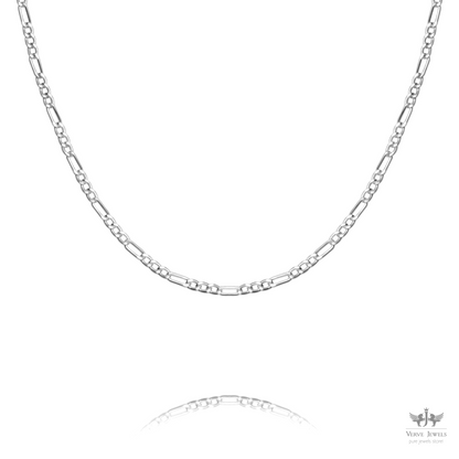 Figaro Chain Necklace 925 Sterling Silver 1.5mm - Unisex