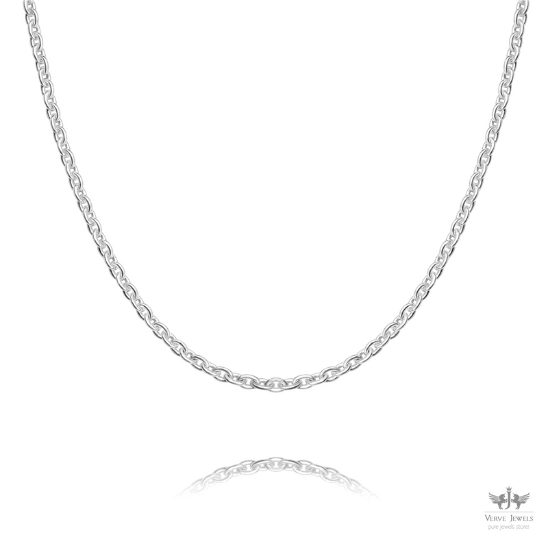 Anchor Chain Necklace 925 Sterling Silver 2.2mm - Women's