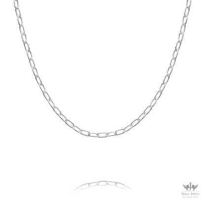 Anchor Long Chain Necklace 925 Sterling Silver 1.6mm - Unisex