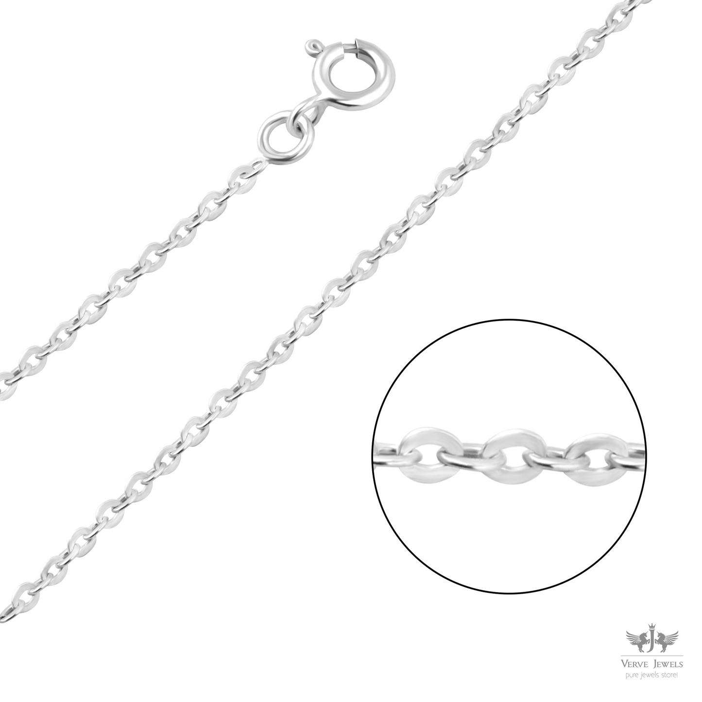 Sitara Chain Necklace 925 Sterling Silver 1.3mm - Women's