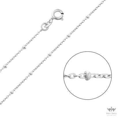 Anchor Chain Necklace With Cliping 925 Sterling Silver 1.4mm - Unisex