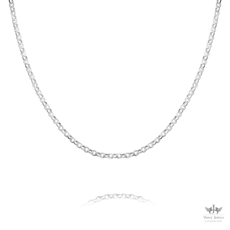 Rolo Chain Necklace 925 Sterling Silver 2.5mm - Unisex