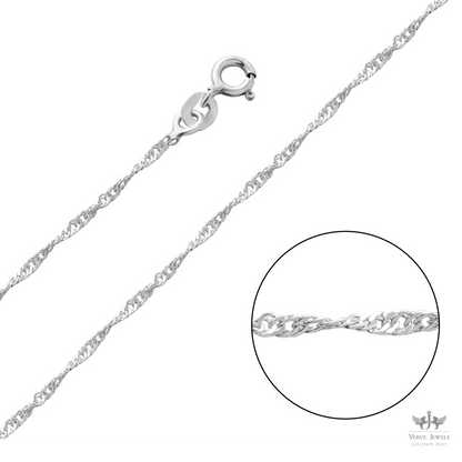 Disco Chain Necklace 925 Sterling Silver 1.6mm - Unisex