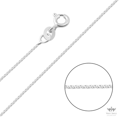 Box Chain Necklace 925 Sterling Silver 1.1mm - Unisex