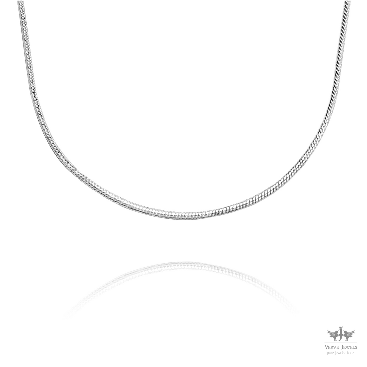 Snake Chain Necklace 925 Sterling Silver 1.2mm - Women's