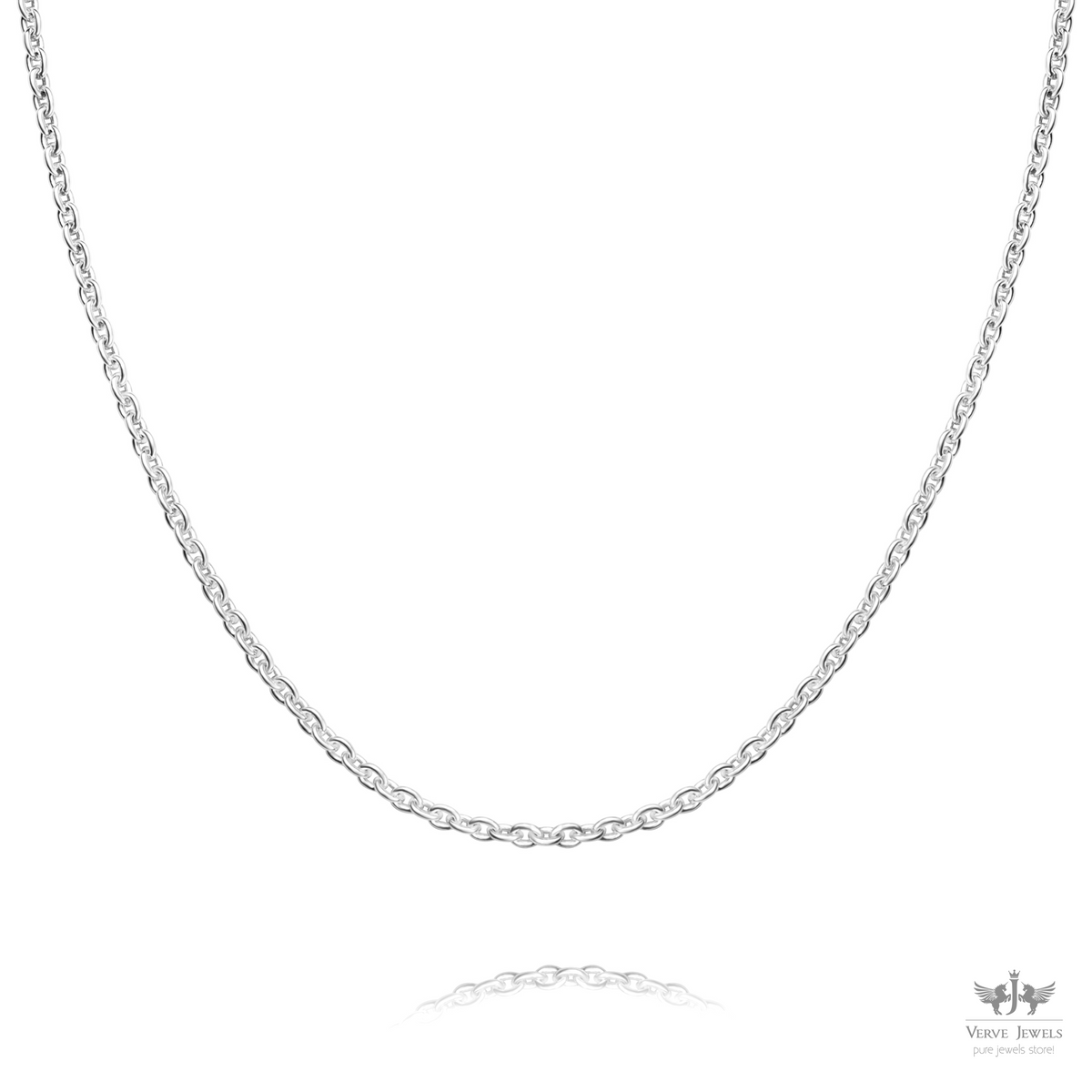 Anchor Chain Necklace 925 Sterling Silver 1.8mm - Women's