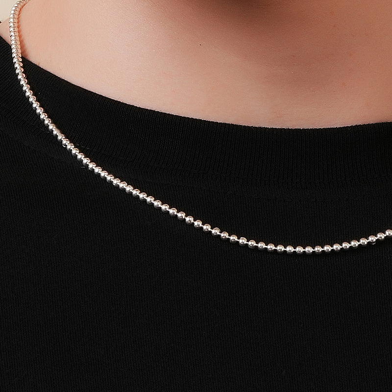 Ball Chain Necklace 925 Sterling Silver 2.4mm - Unisex