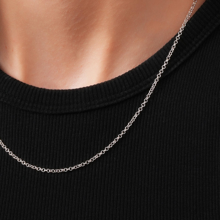 Rolo Chain Necklace 925 Sterling Silver 2mm - Women's