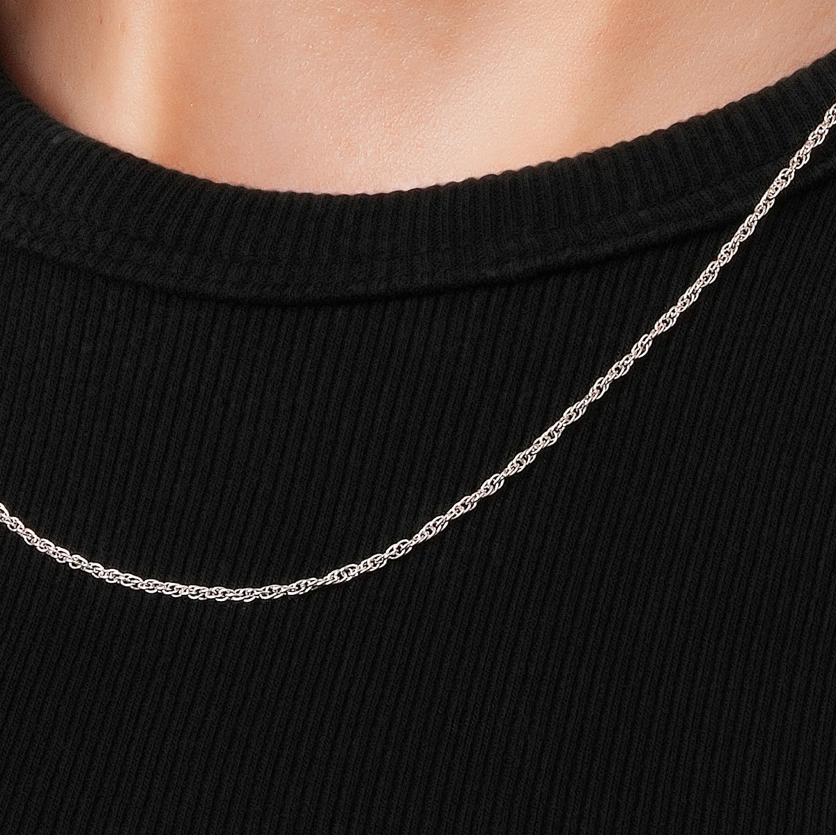 Rope Chain Necklace 925 Sterling Silver 1.4mm - Unisex