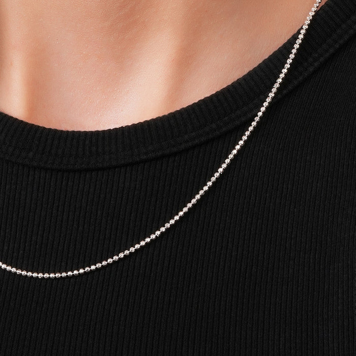 Ball Chain Necklace 925 Sterling Silver 1.8mm - Women's