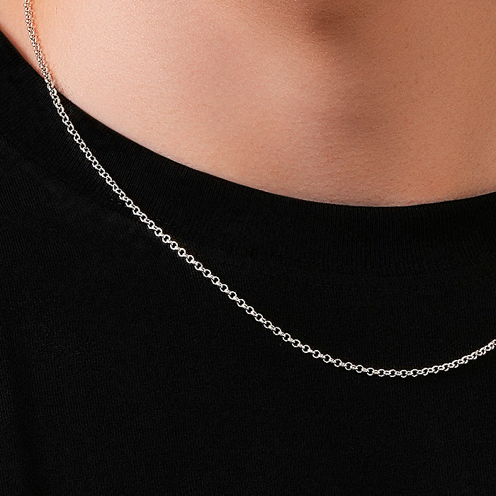 Rolo Chain Necklace 925 Sterling Silver 2mm - Unisex