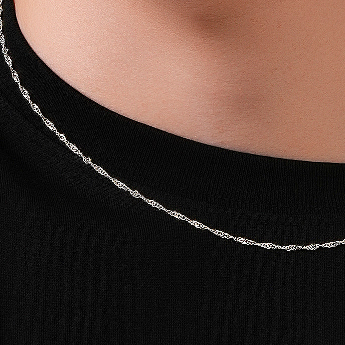 Disco Chain Necklace 925 Sterling Silver 1.6mm - Unisex