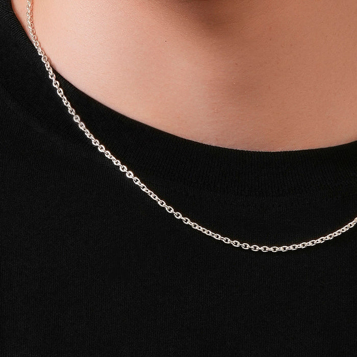 Anchor Chain Necklace 925 Sterling Silver 2.2mm - Men's