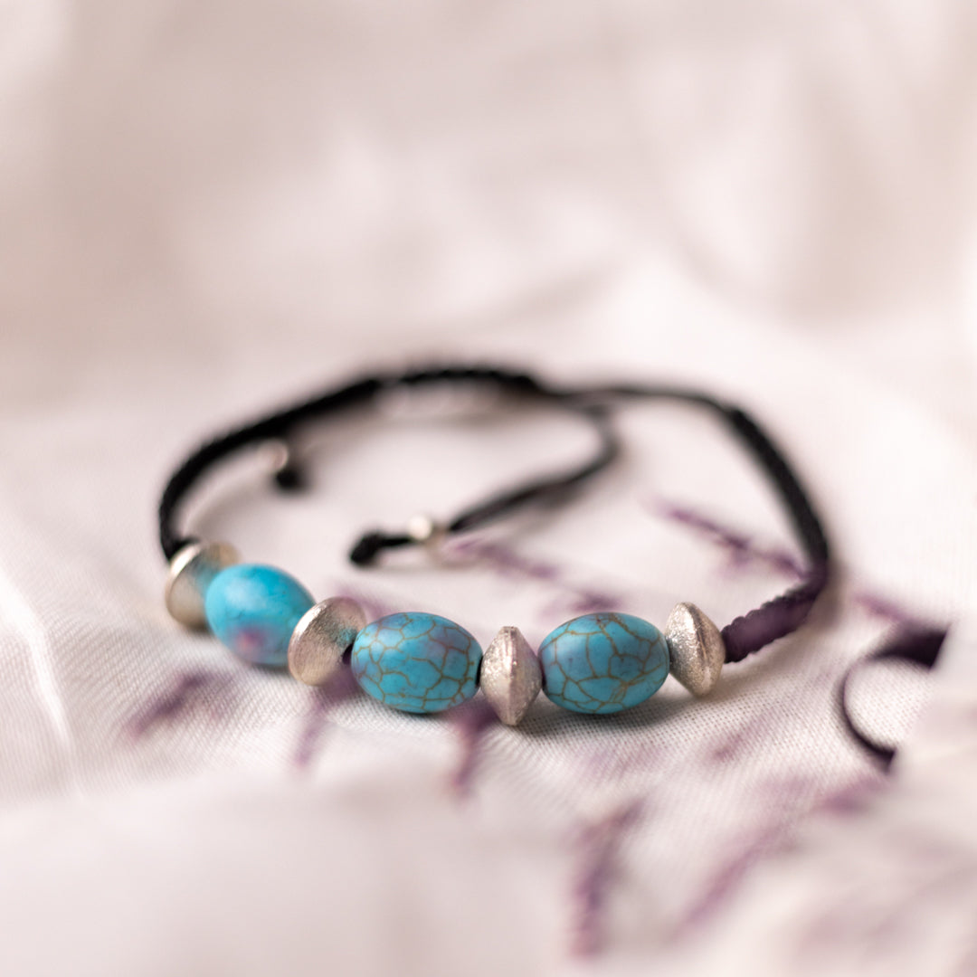 Turquoise Bead Stone Bracelet