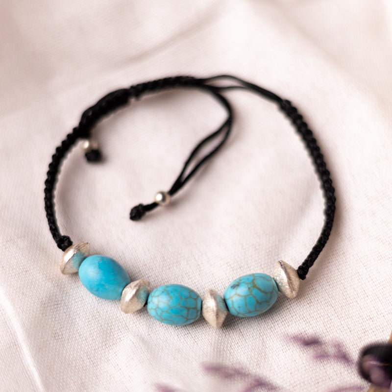 Turquoise Bead Stone Bracelet