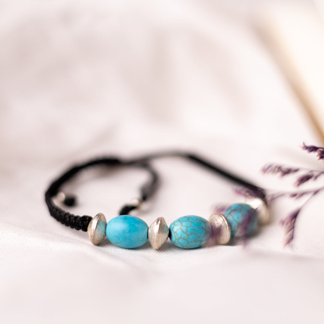 Turquoise Bead Stone Bracelet