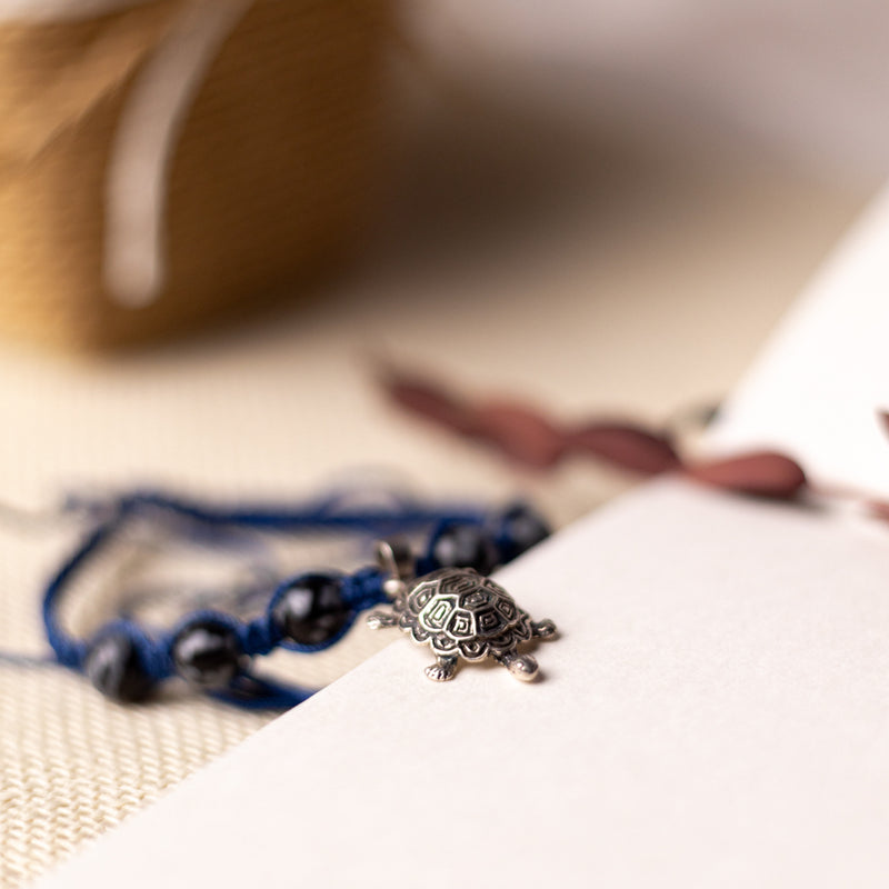 Lava Rock Turtle Bracelet