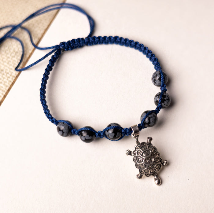 Lava Rock Turtle Bracelet