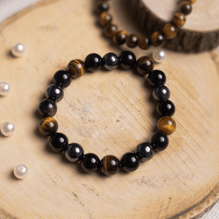 Star Tiger Eye Bead Bracelet