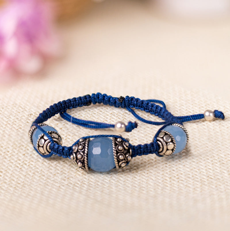 Chalcy Blue Beaded Bracelet