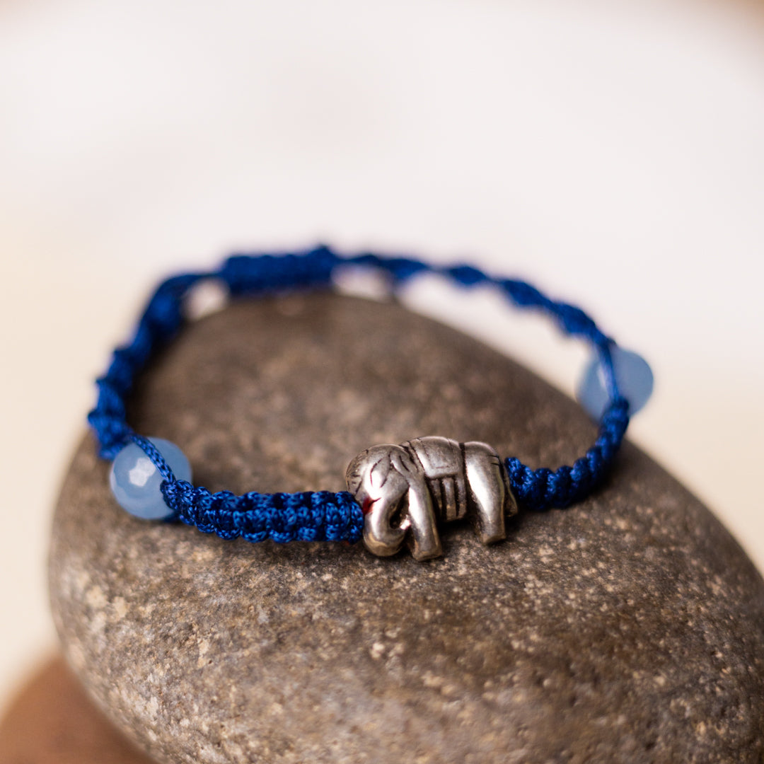 Casual Blue Beaded Bracelet