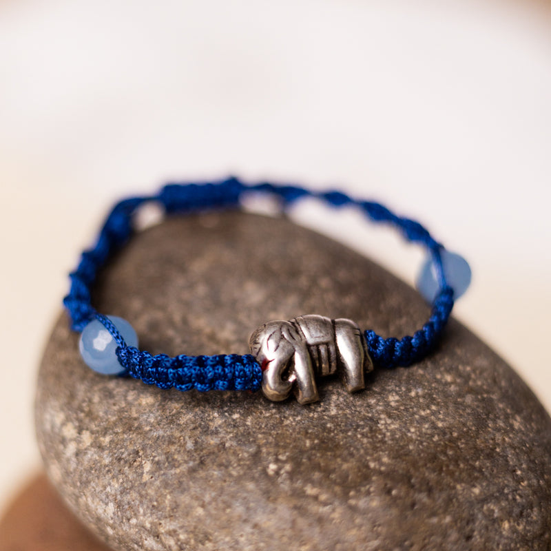 Casual Blue Beaded Bracelet