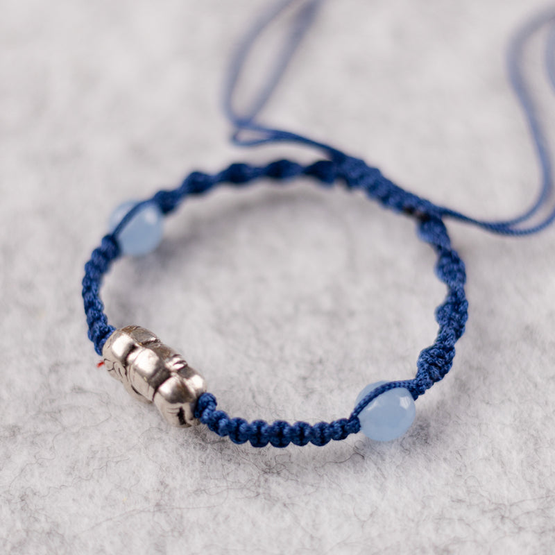 Casual Blue Beaded Bracelet