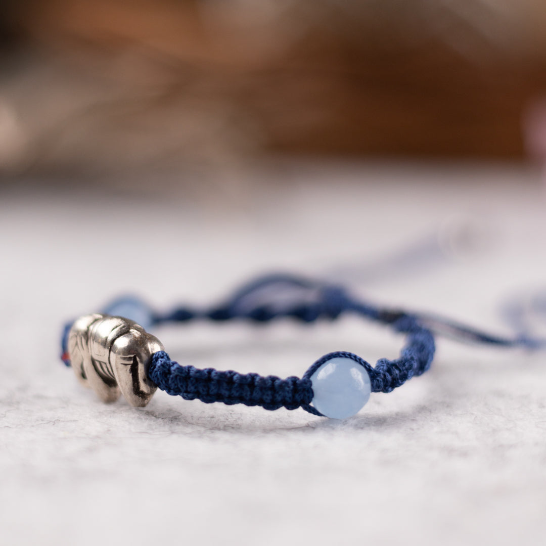 Casual Blue Beaded Bracelet