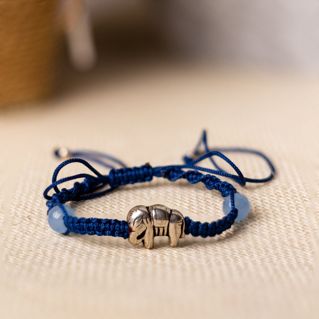 Casual Blue Beaded Bracelet