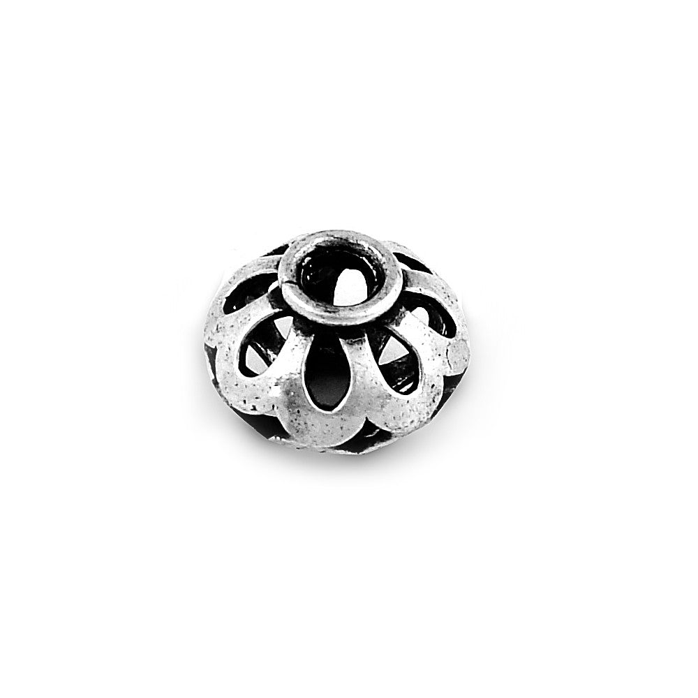 Enchanting Flower Shaped Silver Bead