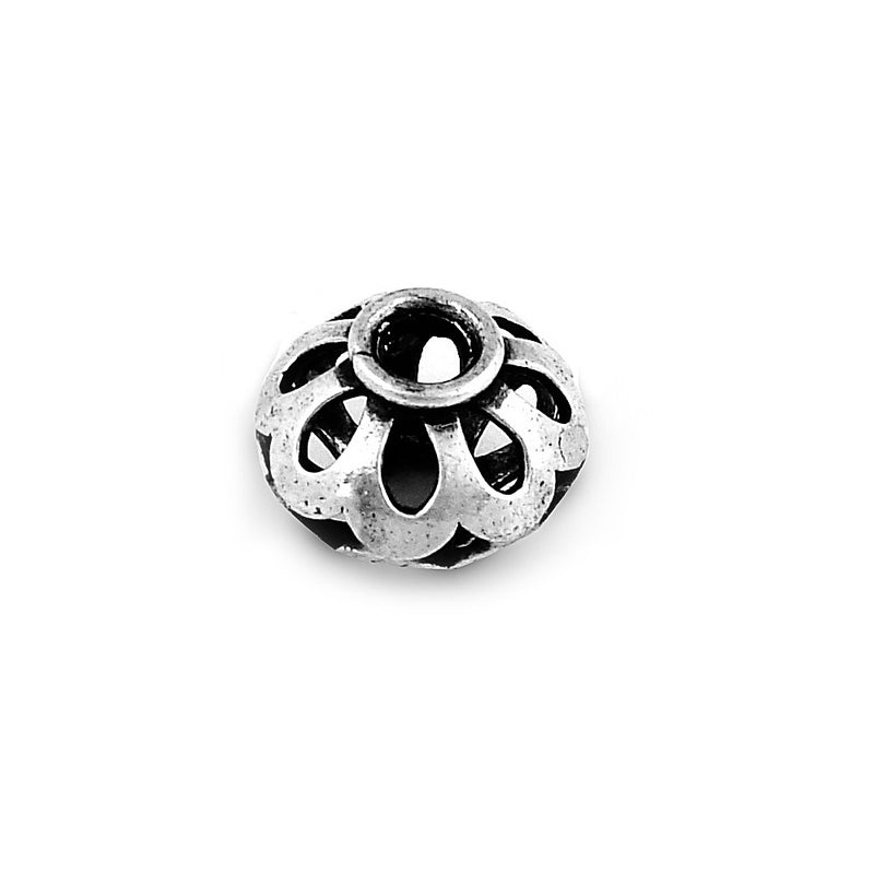 Enchanting Flower Shaped Silver Bead