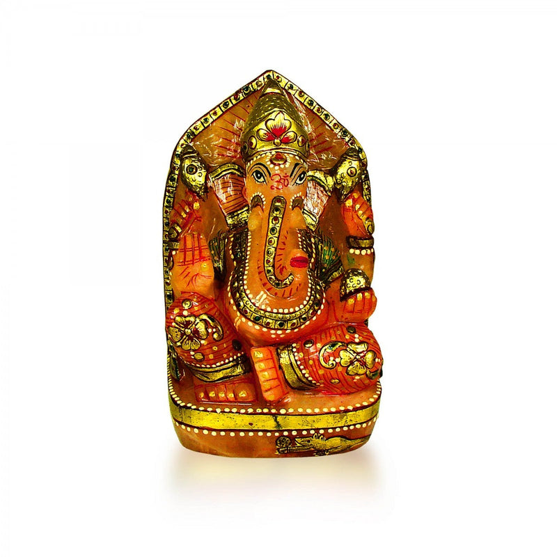 God Idols Carved on Reed Jade Stone The Lord Ganesha Idol Image 1